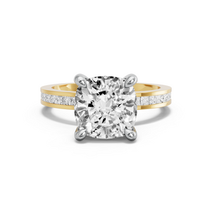 Image for Cushion Classic Basket Ring with Channel band