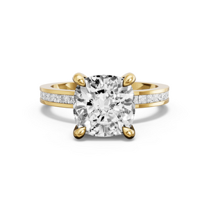 Image for Cushion Classic Basket Ring with Channel band