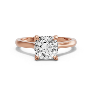 Image for Cushion Classic Basket Ring with Knife Edge Cathedral band