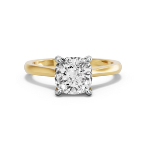 Image for Cushion Classic Basket Ring with Knife Edge Cathedral band