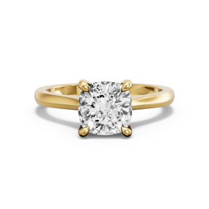 Image for Cushion Classic Basket Ring with Knife Edge Cathedral band