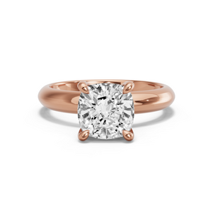 Image for Cushion Classic Basket Ring with Knife Edge Solitaire band