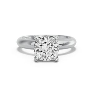 Image for Cushion Classic Basket Ring with Knife Edge Solitaire band