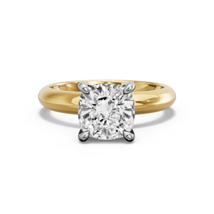 Image for Cushion Classic Basket Ring with Knife Edge Solitaire band