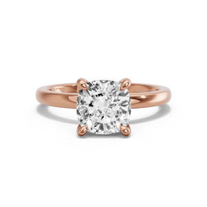 Image for Cushion Classic Basket Ring with Solitaire band
