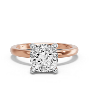 Image for Cushion Classic Basket Ring with Solitaire band