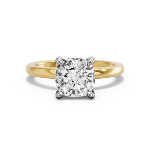 Image for Cushion Classic Basket Ring with Solitaire band