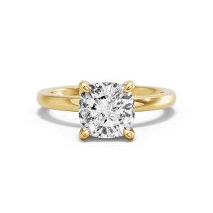 Image for Cushion Classic Basket Ring with Solitaire band