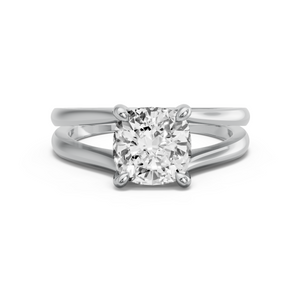 Image for Cushion Classic Basket Ring with Split Ring Solitaire band