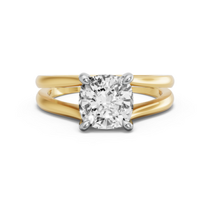 Image for Cushion Classic Basket Ring with Split Ring Solitaire band