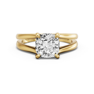 Image for Cushion Classic Basket Ring with Split Ring Solitaire band