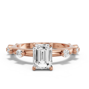 Image for Emerald Classic Basket Ring with Floating Station band