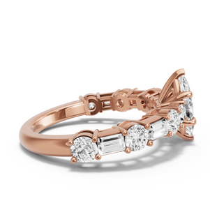 Image for Marquise Classic Basket Ring with Alternating Baguette band