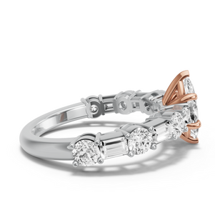 Image for Marquise Classic Basket Ring with Alternating Baguette band