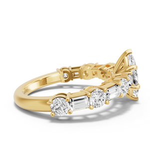 Image for Marquise Classic Basket Ring with Alternating Baguette band