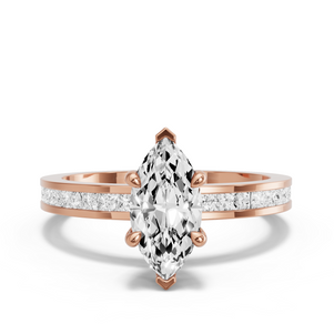 Image for Marquise Classic Basket Ring with Channel band