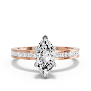 Image for Marquise Classic Basket Ring with Channel band