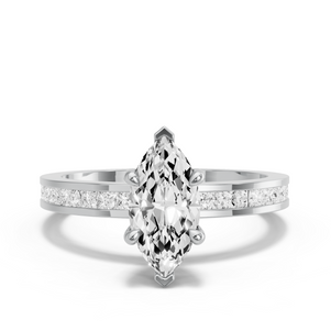 Image for Marquise Classic Basket Ring with Channel band