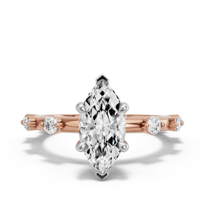 Image for Marquise Classic Basket Ring with Floating Station band