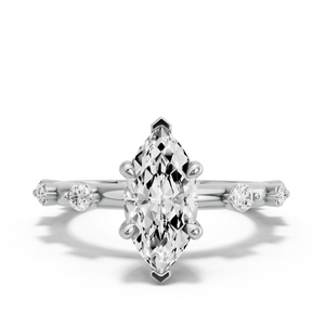 Image for Marquise Classic Basket Ring with Floating Station band