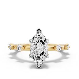 Image for Marquise Classic Basket Ring with Floating Station band
