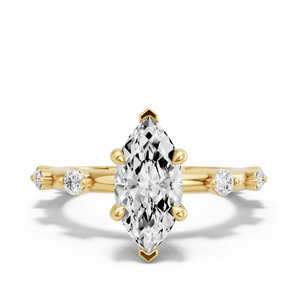 Image for Marquise Classic Basket Ring with Floating Station band