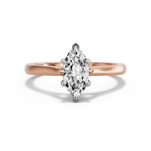 Image for Marquise Classic Basket Ring with Knife Edge Cathedral band