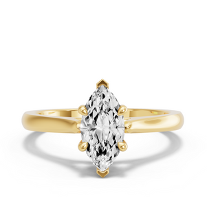 Image for Marquise Classic Basket Ring with Knife Edge Cathedral band