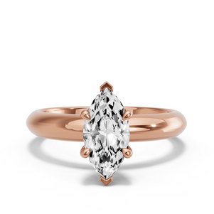 Image for Marquise Classic Basket Ring with Knife Edge Solitaire band