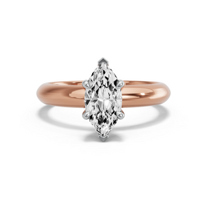 Image for Marquise Classic Basket Ring with Knife Edge Solitaire band