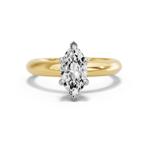 Image for Marquise Classic Basket Ring with Knife Edge Solitaire band
