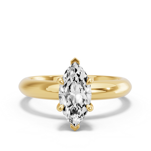Image for Marquise Classic Basket Ring with Knife Edge Solitaire band