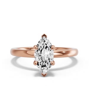 Image for Marquise Classic Basket Ring with Solitaire band