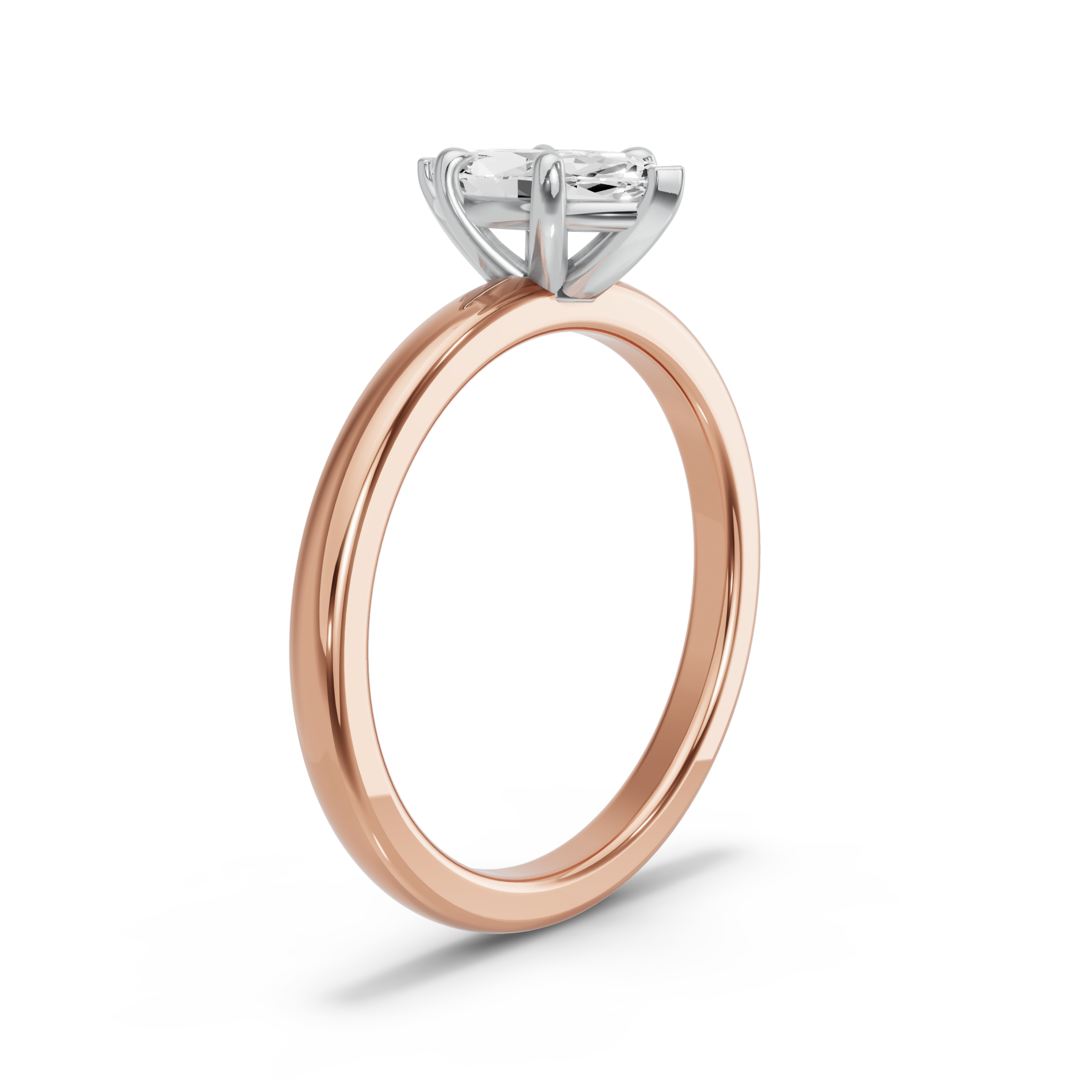 Image for Marquise Classic Basket Ring with Solitaire band