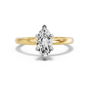 Image for Marquise Classic Basket Ring with Solitaire band