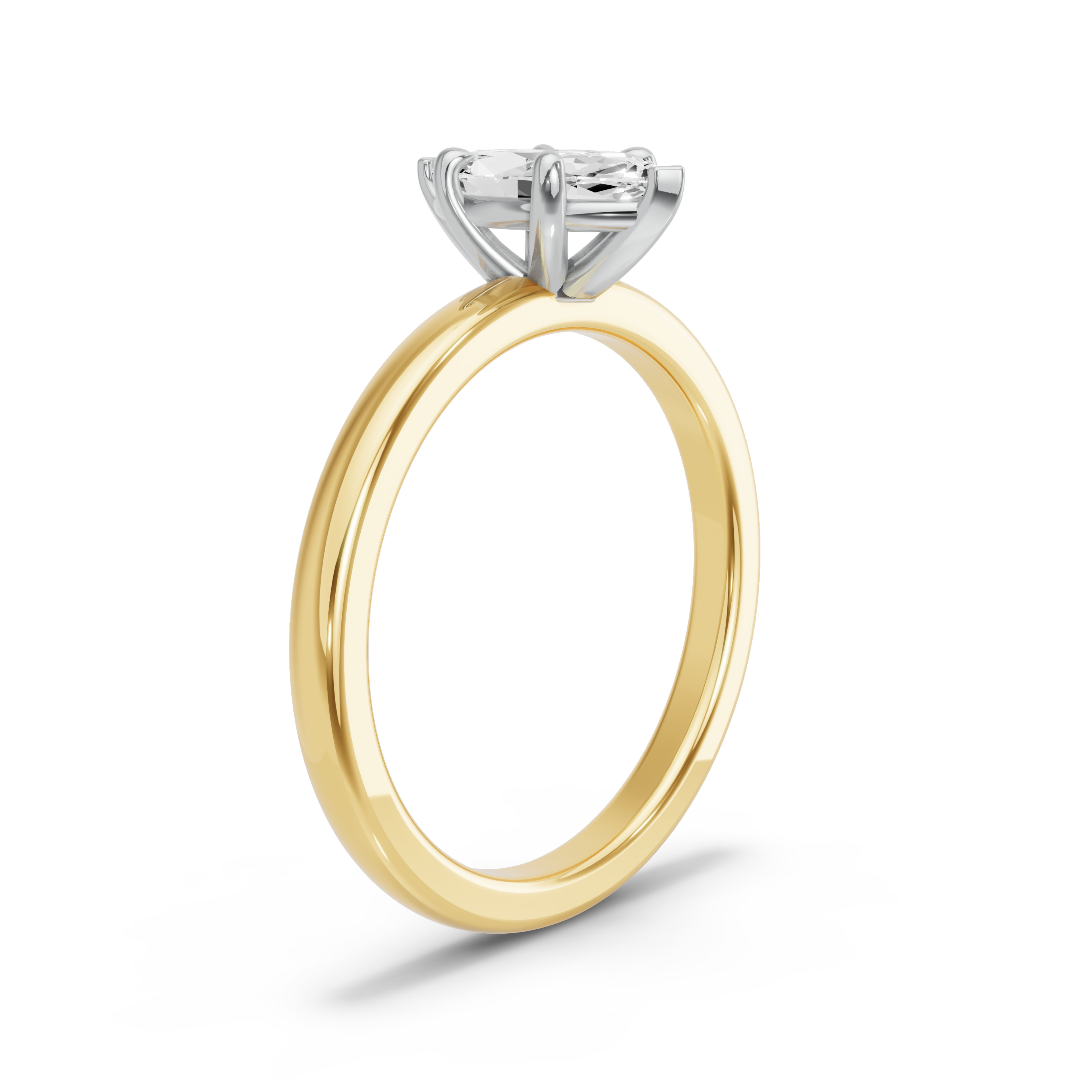 Image for Marquise Classic Basket Ring with Solitaire band