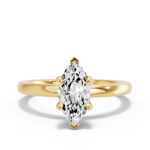Image for Marquise Classic Basket Ring with Solitaire band