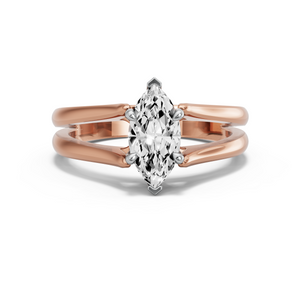 Image for Marquise Classic Basket Ring with Split Ring Solitaire band