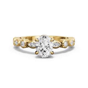 Image for Oval Classic Basket Ring with Alternating Marquise band