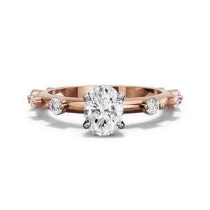 Image for Oval Classic Basket Ring with Floating Station band