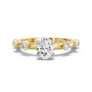 Image for Oval Classic Basket Ring with Floating Station band