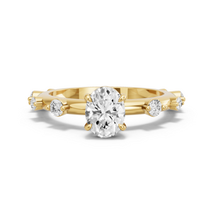 Image for Oval Classic Basket Ring with Floating Station band