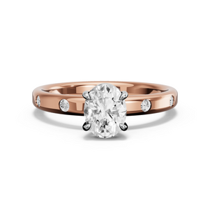 Image for Oval Classic Basket Ring with Sleek Accent band