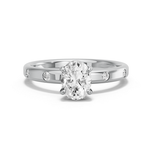 Image for Oval Classic Basket Ring with Sleek Accent band
