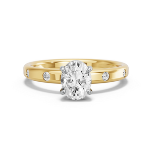 Image for Oval Classic Basket Ring with Sleek Accent band