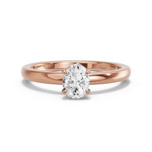 Image for Oval Classic Basket Ring with Solitaire band