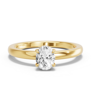 Image for Oval Classic Basket Ring with Solitaire band