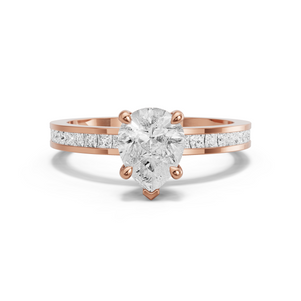 Image for Pear Classic Basket Ring with Channel band