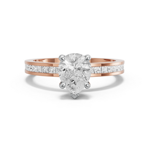 Image for Pear Classic Basket Ring with Channel band