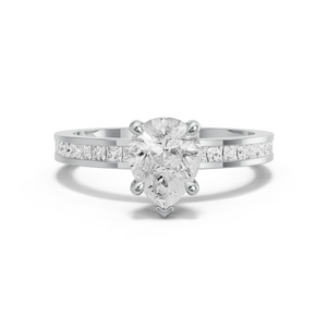 Image for Pear Classic Basket Ring with Channel band